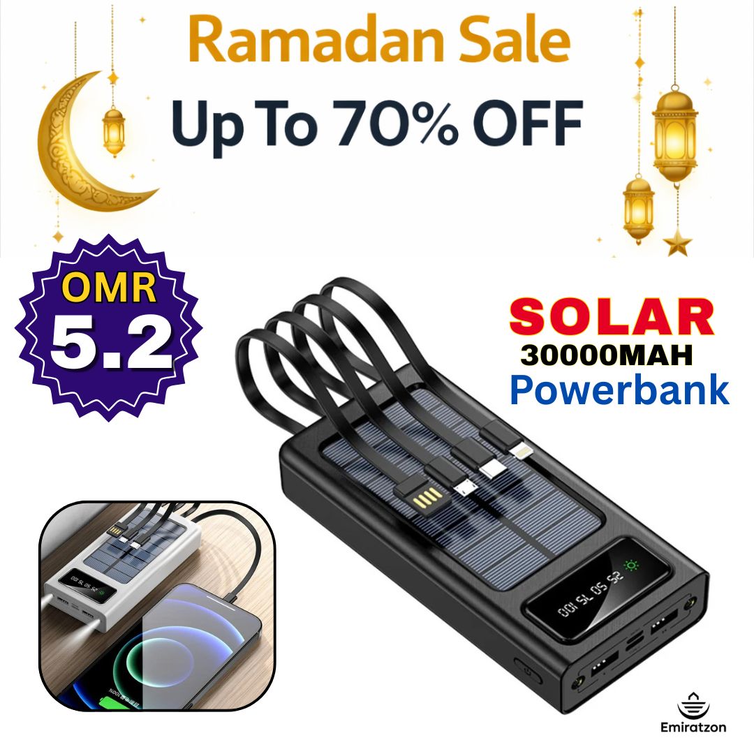 30000mAh Solar Charging Power Bank