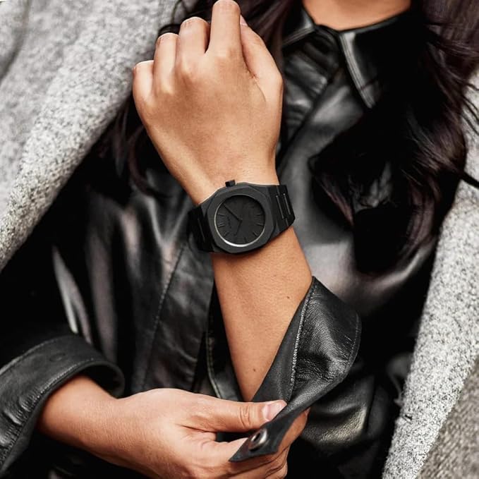 Black Aura Men's Watch with Arabic Numerals