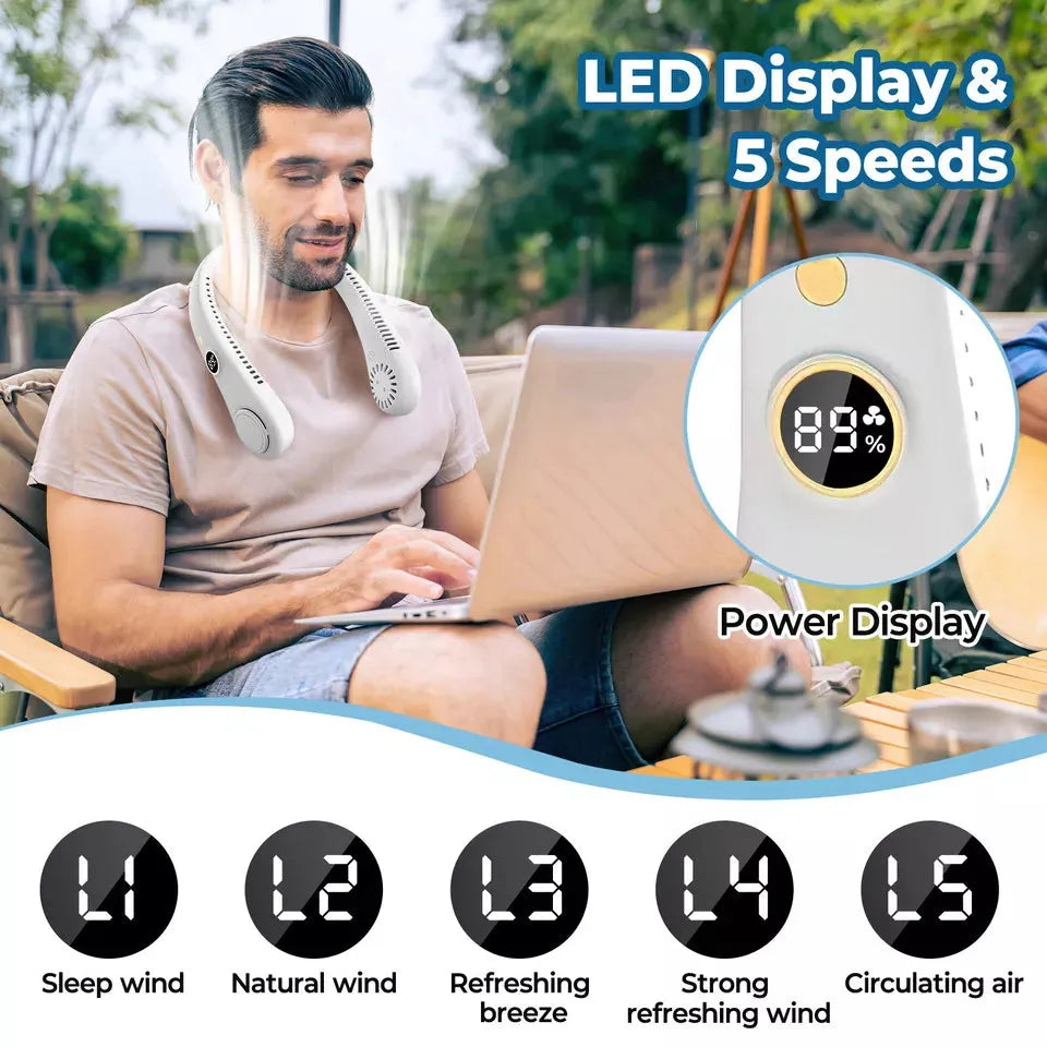 Rechargeable Neck Hanging Fan