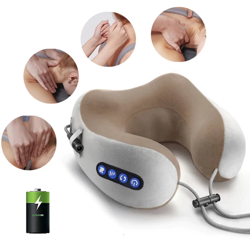 Portable U Shaped Neck Massage Pillow
