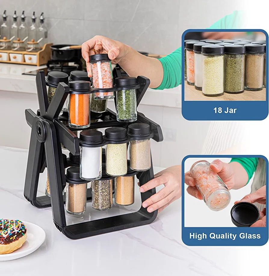 18 Jars Rotating Spice Rack