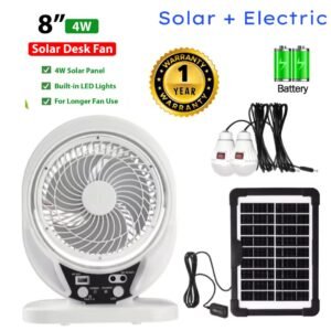 8 in 1 Solar Fan light with Solar Panel and LED Bulb