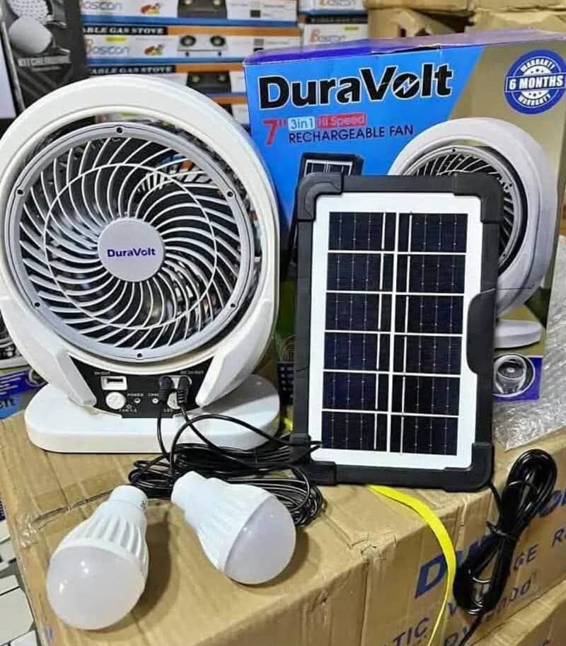 8 in 1 Solar Fan light with Solar Panel and LED Bulb