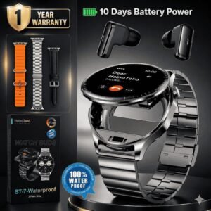 ST-7 Waterproof Smartwatch with Built-in Earbuds