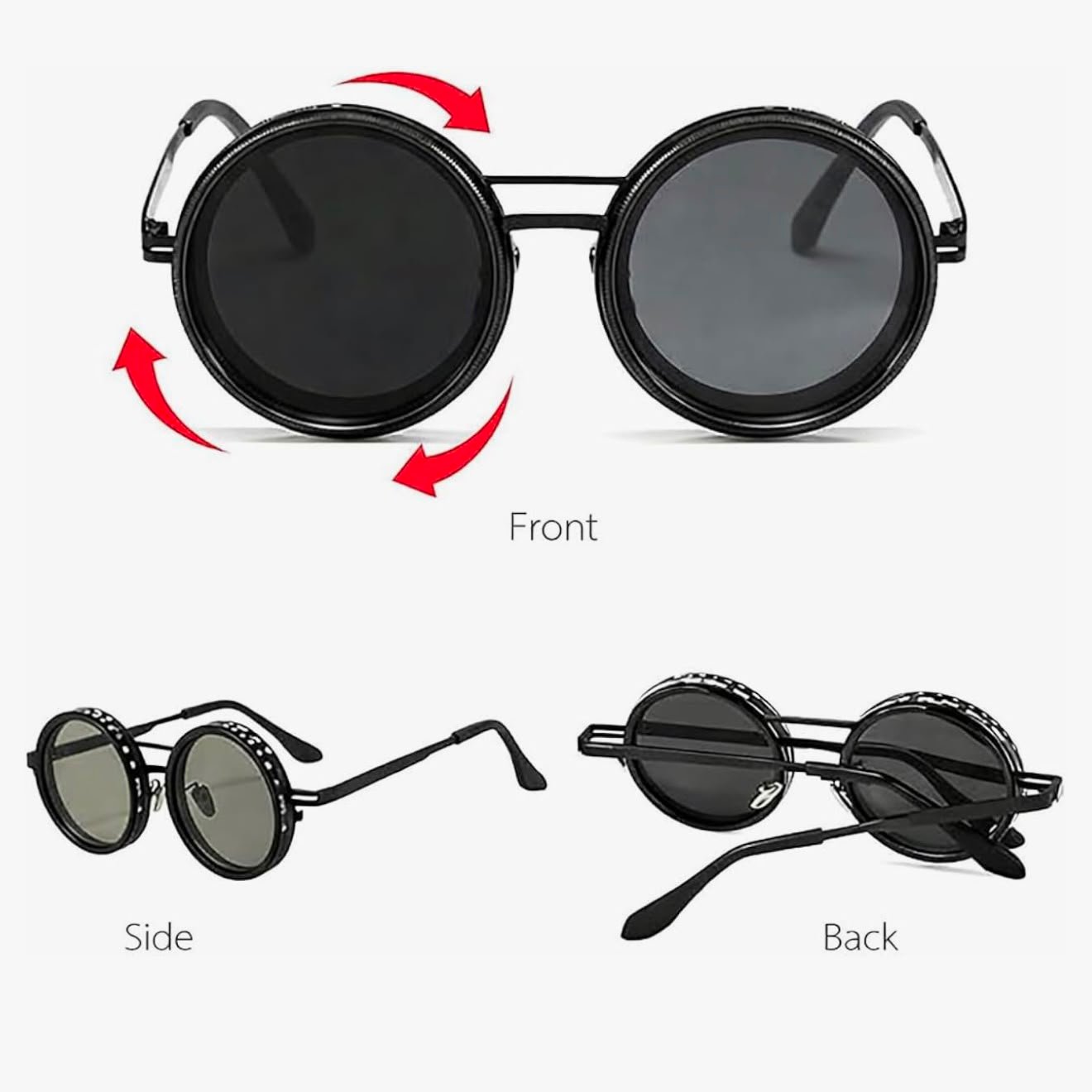 Aura Sun Glasses | Adjustable Rotating Lens Sunglasses