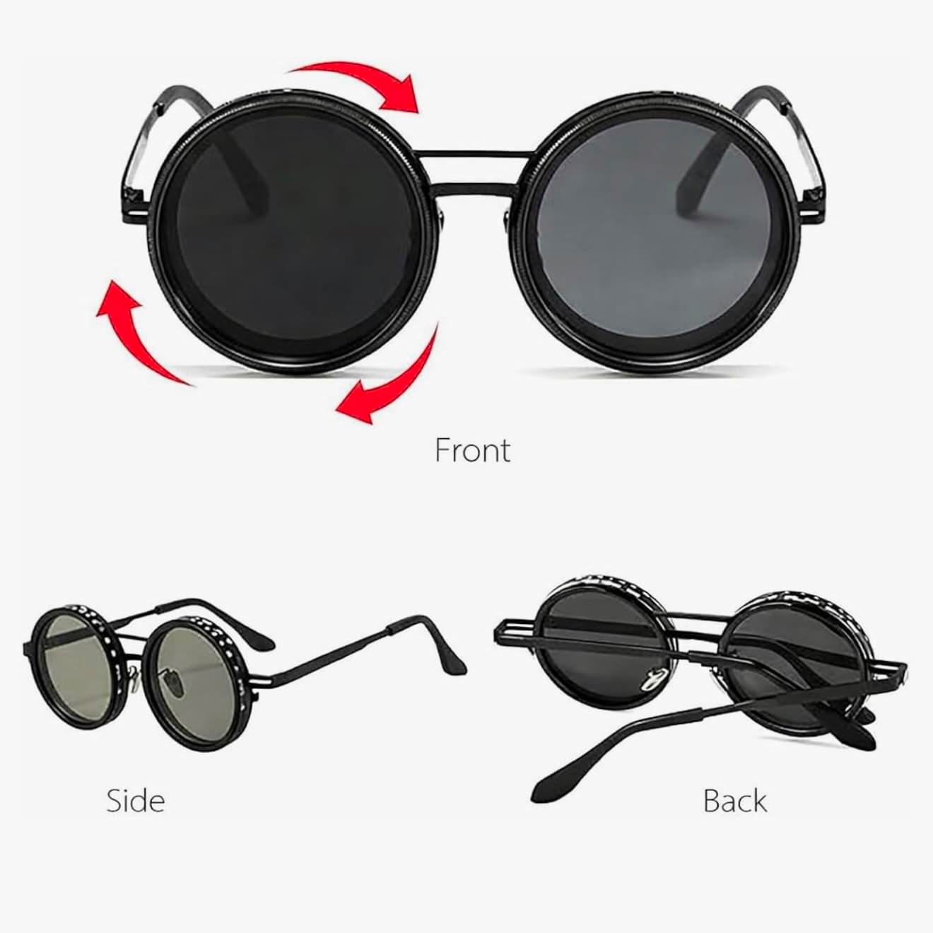 Aura Sun Glasses | Adjustable Rotating Lens Sunglasses